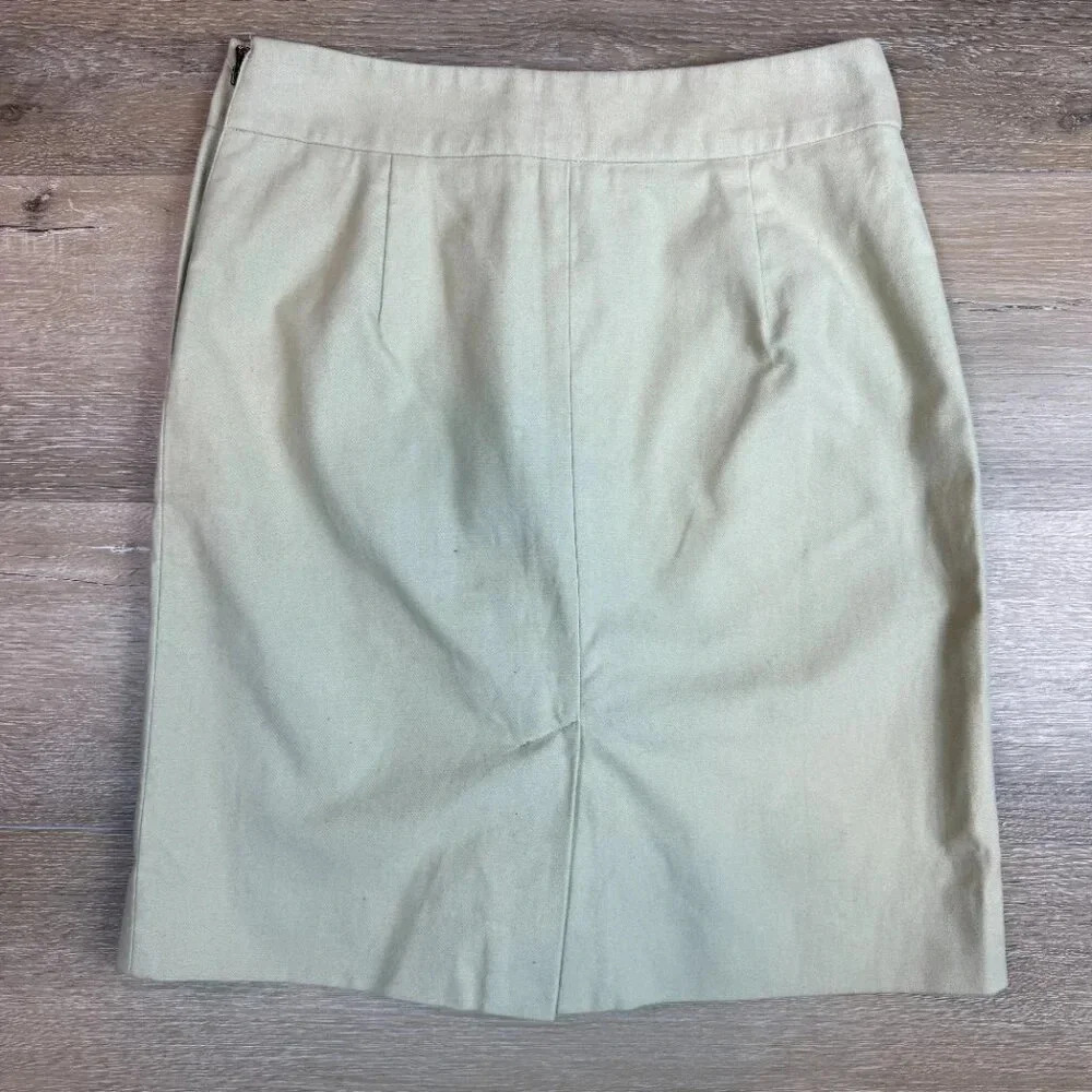 Anthropologie Cream Button-Front Skirt - Picture 5 of 6